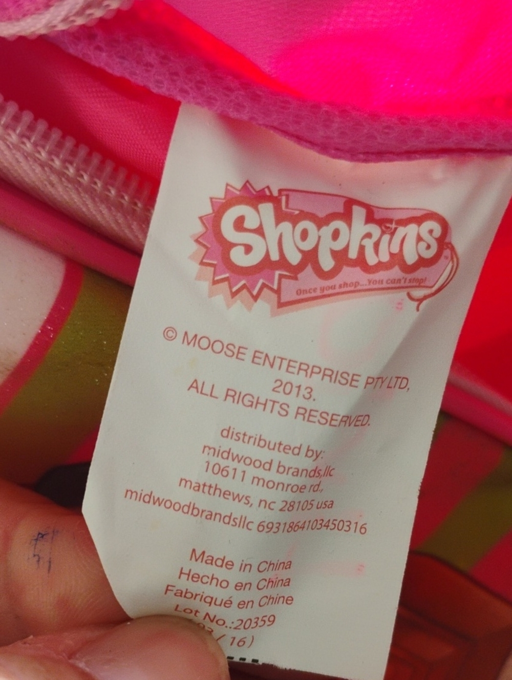 VINTAGE Shopkins BACKPACK Used 2013 β οΈ Distressed Fruits/Peanut Oil - Picture 3 of 16